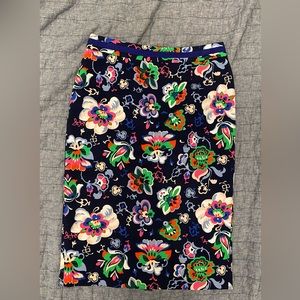 Boden bright floral pencil skirt